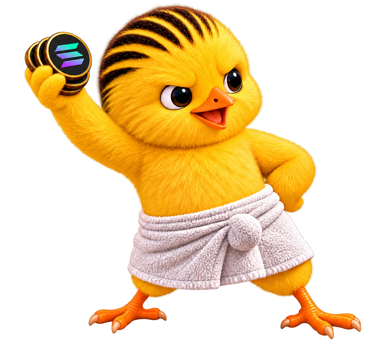 CHIGGA throwing Solana coins in the KOL gauntlet
